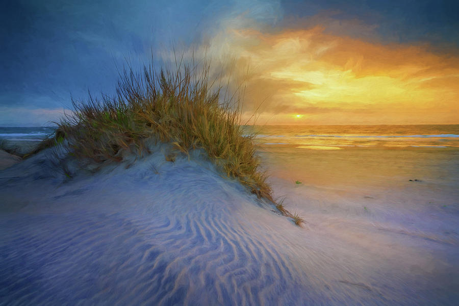 Spring Photograph - Sunrise in the Outer Banks Digital Painting by Rick Berk