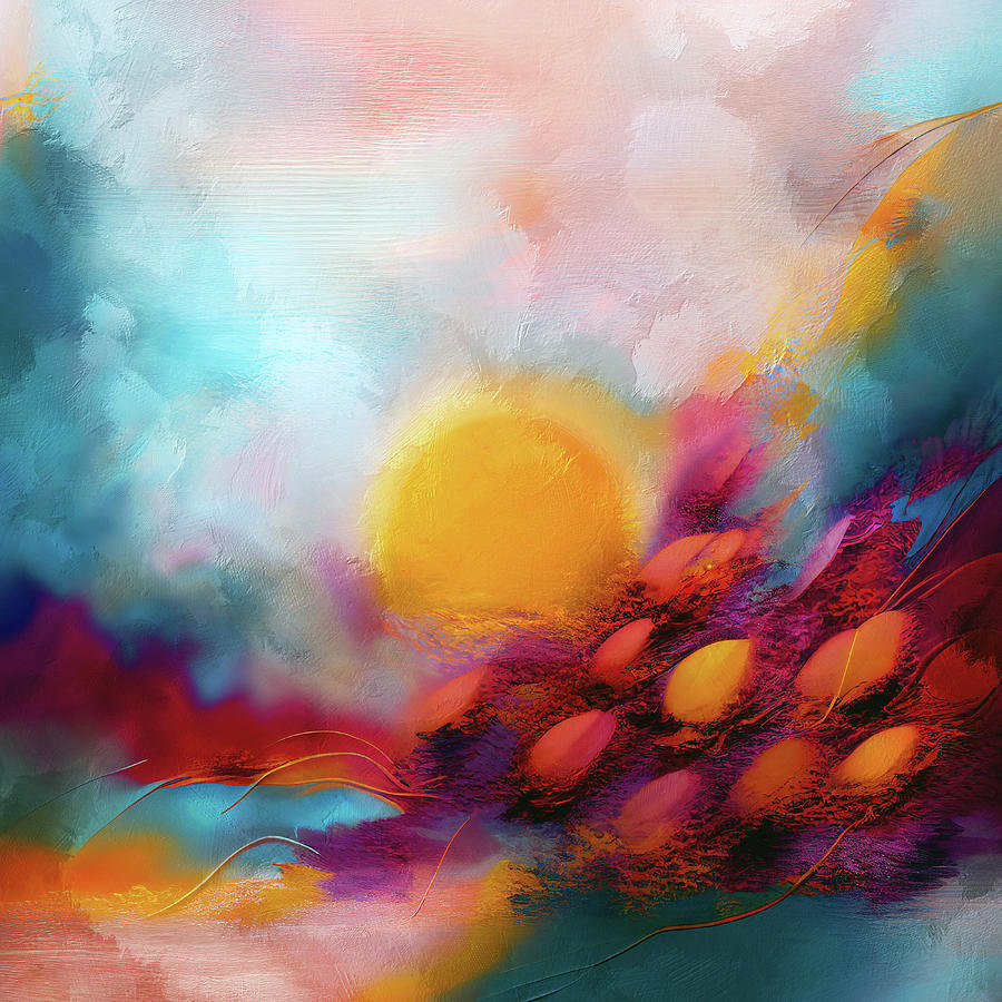 Abstract Painting - Sunrise by Jacky Gerritsen