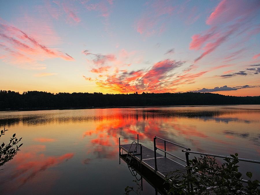 Sunrise - Lake Pennessewassee, Maine Photograph by Steven Ralser
