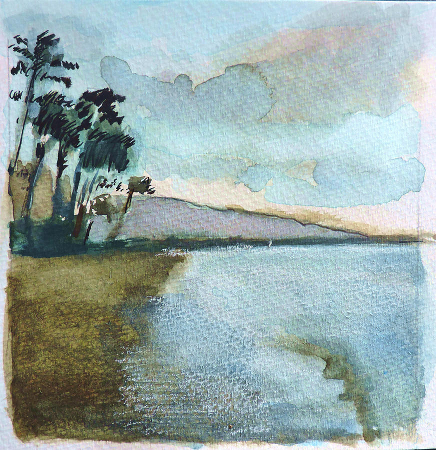 Mountain Painting - Sunrise looking South, Sugar Beach by John Morris