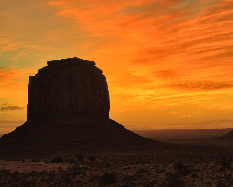 Sunrise - Monument Valley Photograph by Stephen Vecchiotti