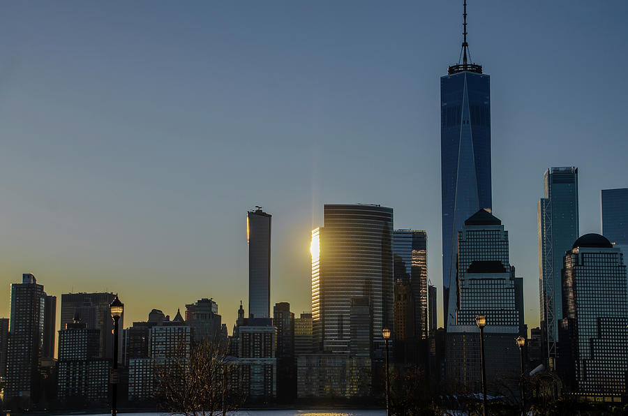 Sunrise - New York Across the Hudson Photograph by Bill Cannon