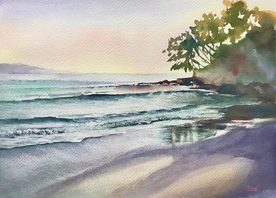Sunrise Noosa Main Beach Painting by Chris Hobel