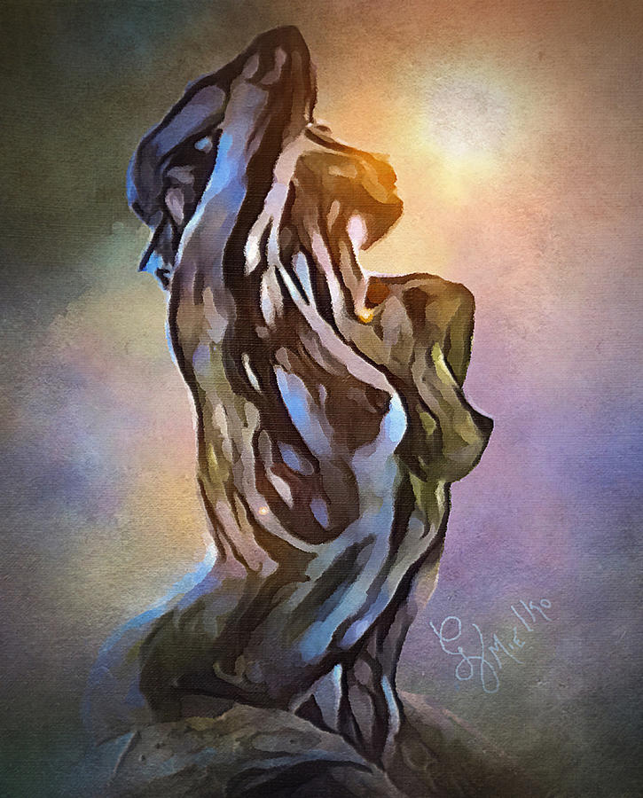 Sunrise Nude Painting by Gina Mielko