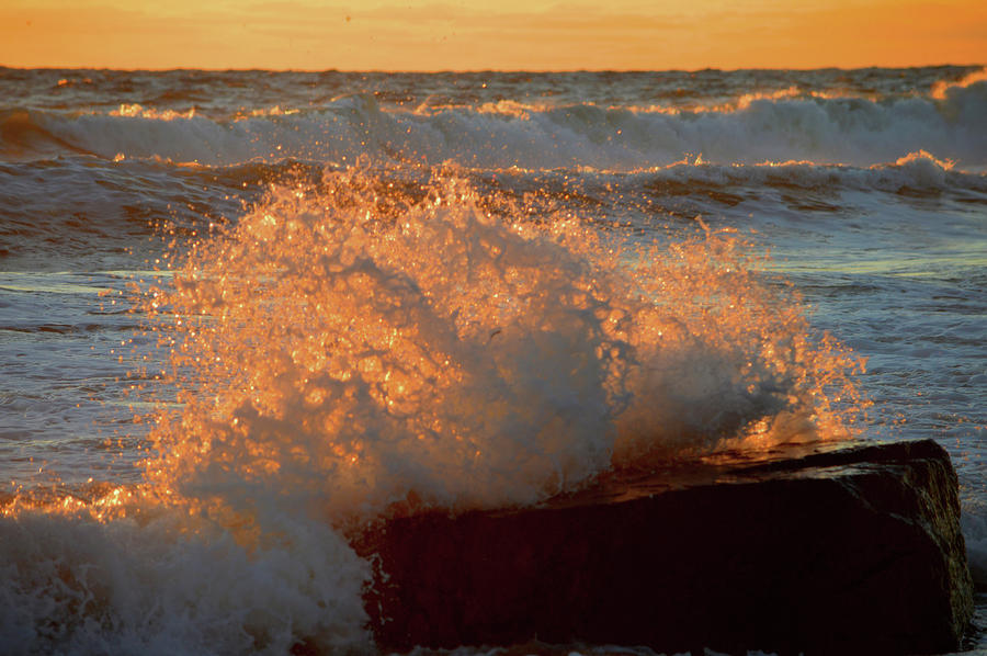 Sunrise Ocean Spray Photograph by Dianne Cowen Cape Cod Photography