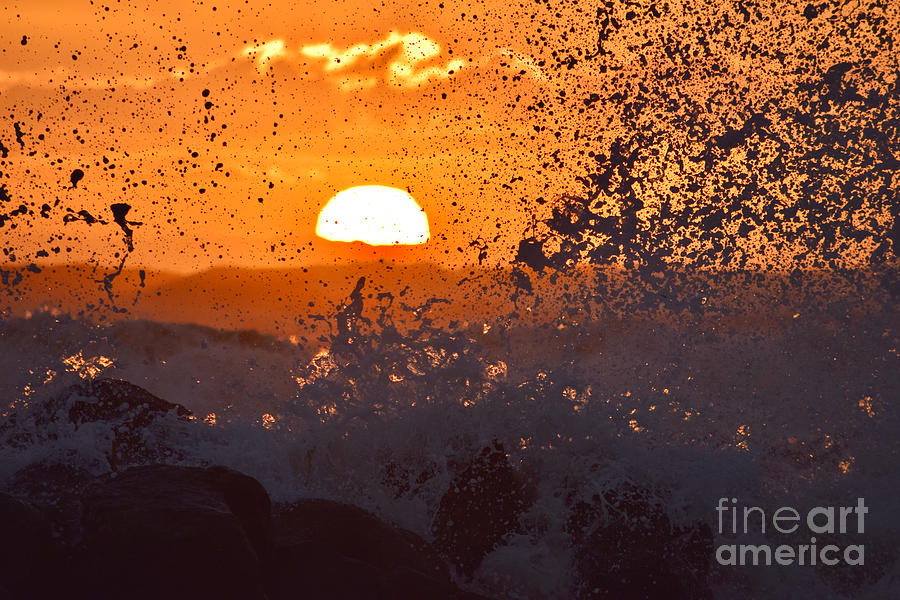Sunrise Ocean Spray Spectacular Photograph by Debra Banks