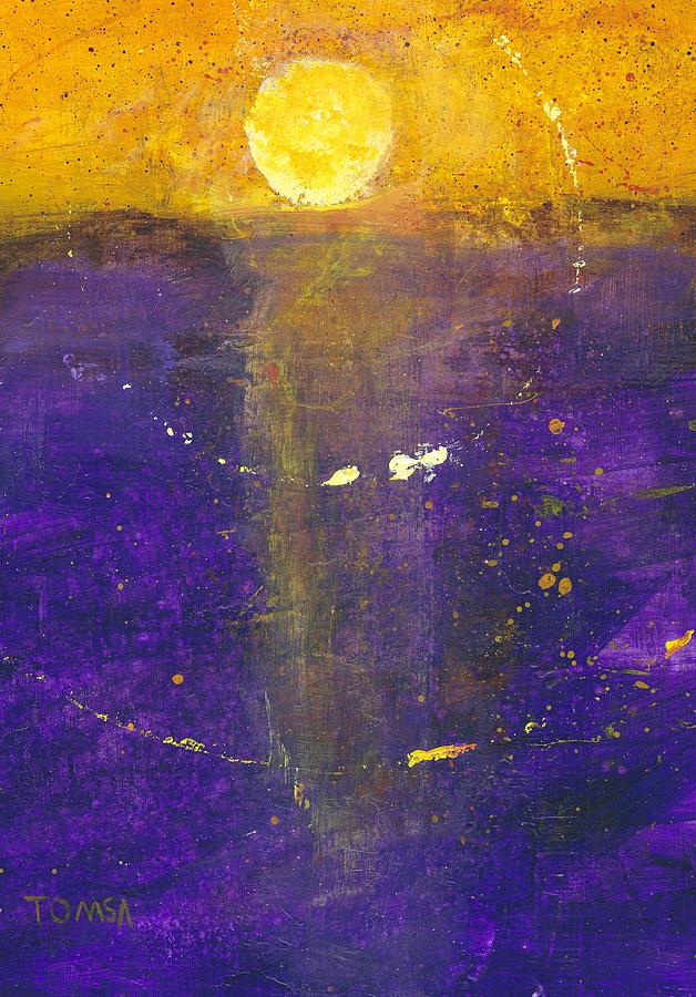 Sunrise On A Purple Planet Painting by Bill Tomsa