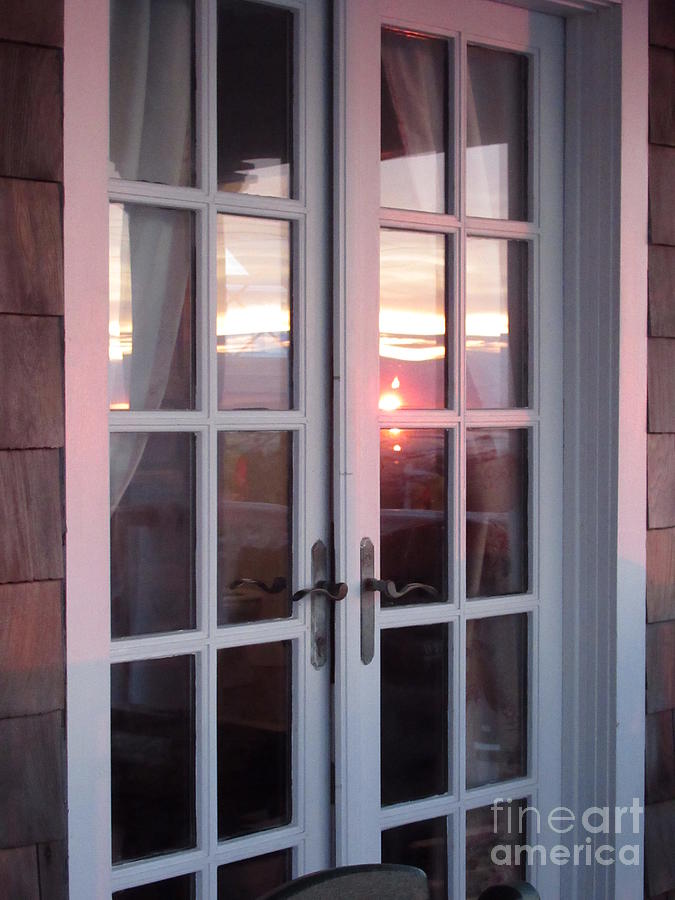 Sunrise On French Doors - Cape May Photograph by Susan Carella