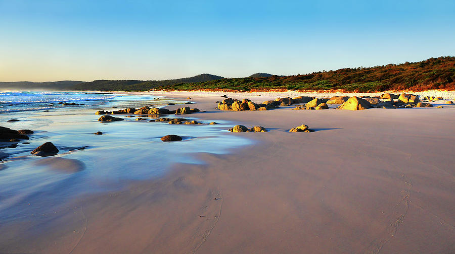 Sunrise on Friendly Beach - Tasmania Photograph by Lexa Harpell