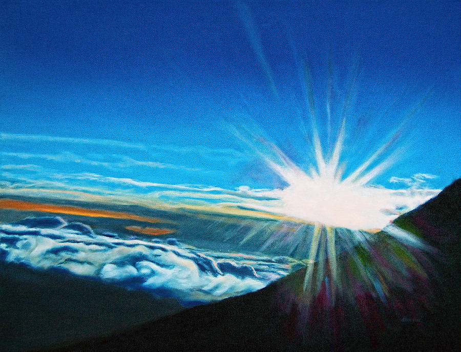 Landscape Painting - Sunrise on Haleakala by Donna Proctor