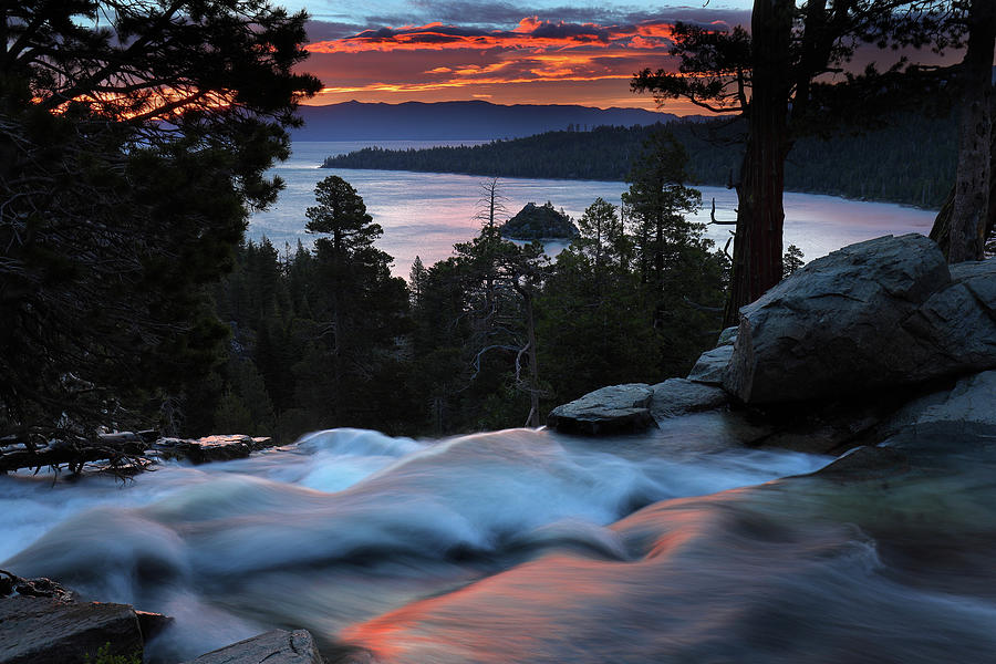 Sunrise on Lake Tahoe from Eagle Falls in California Photograph by Jetson Nguyen