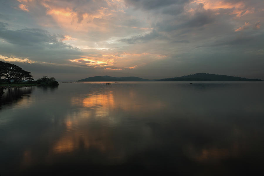 Sunrise on Lake Victoria Uganda Africa Photograph by Travel Quest Photography