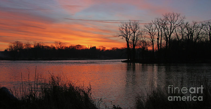 Sunrise on Maumee River Waterville 1.10.2021  8390 Photograph by Jack Schultz