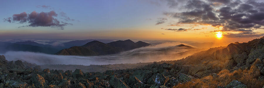 Sunrise on Mount Washington Pano Photograph by White Mountain Images Sunrise on Mount Washington Pano Photograph by White Mountain Images