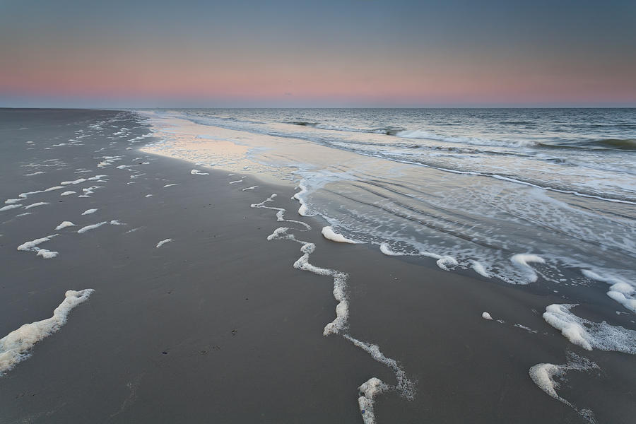 Sunrise On North Sea Beach Photograph by Catolla