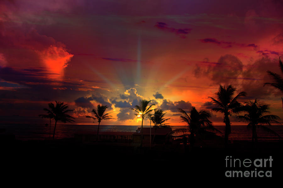 Sunrise On San Andres Island II Photograph by Al Bourassa
