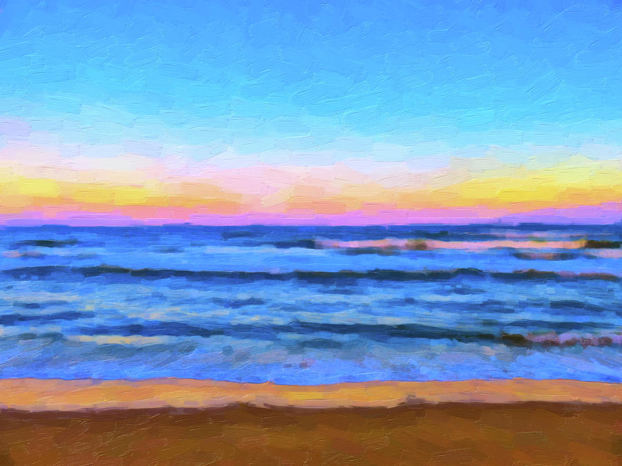 Sunrise On The Beach Painting