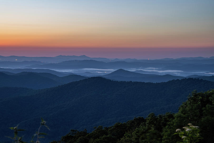 Sunrise on the Blue Ridge Parkway Photograph by Teresa Solesbee