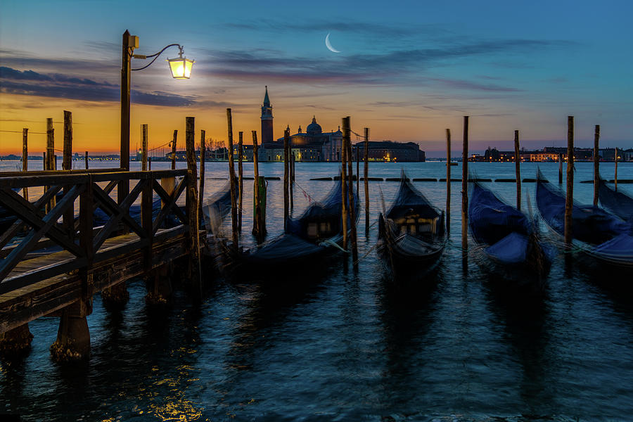 Sunrise On The Lagoon In Venice Photograph