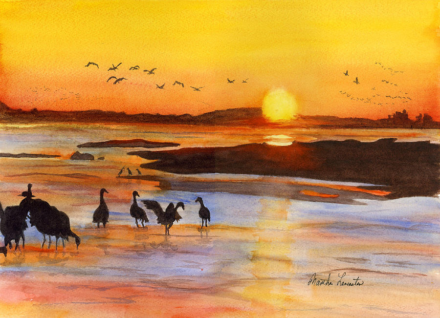 Sunrise on the Platte River Painting by Martha Lancaster