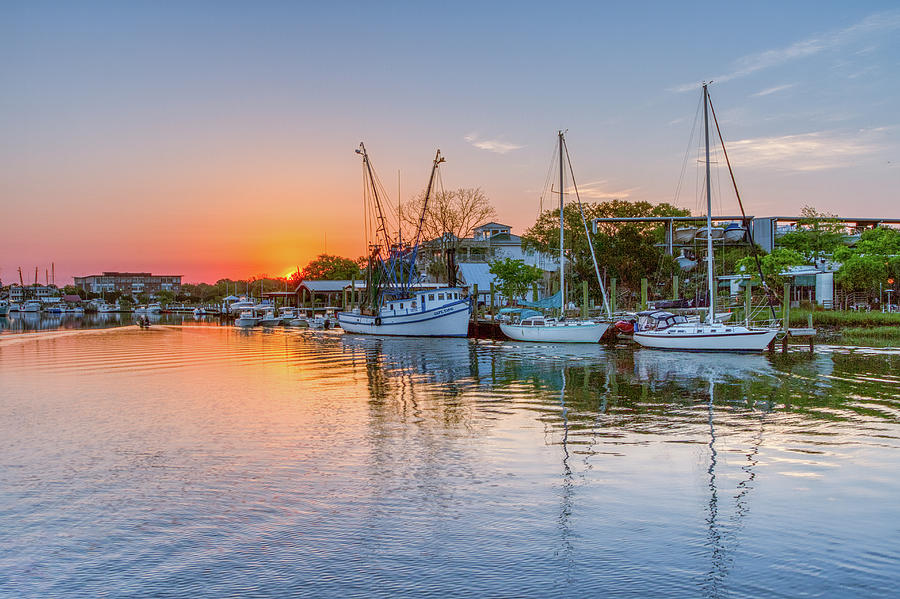 Sunrise on the Shem Creek 5 Photograph by Steve Rich - Fine Art America