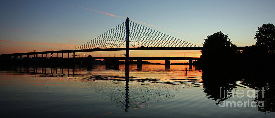 Sunrise on the Veterans Memorial Bridge Toledo Ohio 7387 Photograph by Jack Schultz