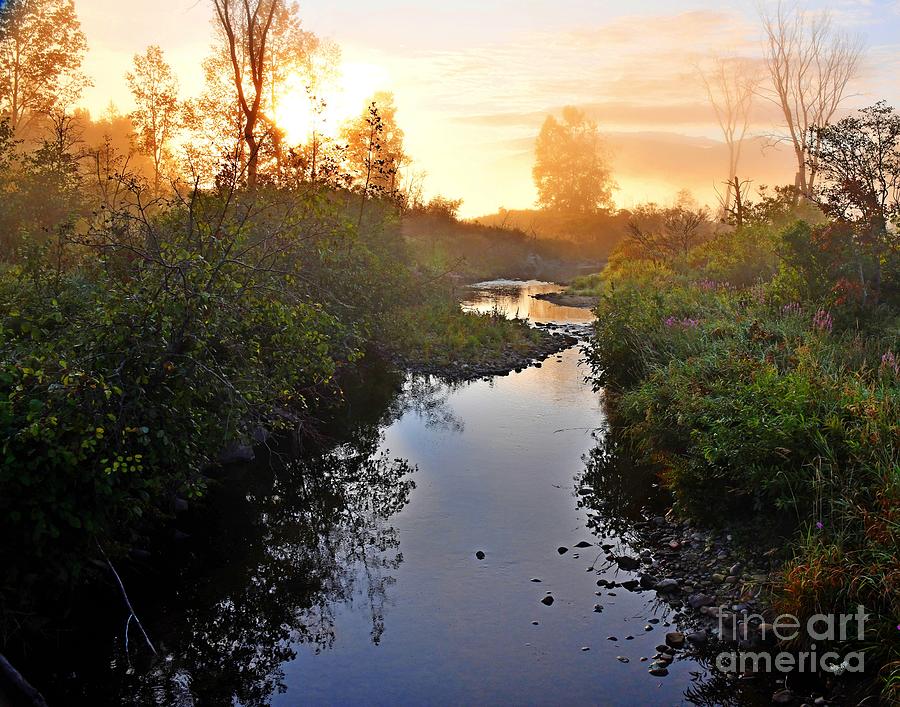 Sunrise Over a New Hampshire Stream Photograph by Steve Brown