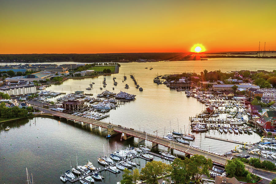 Sunrise over Annapolis Harbor Photograph by Jeff Norman - Fine Art America