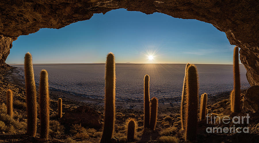 Sunrise  Over Cactus Island Photograph