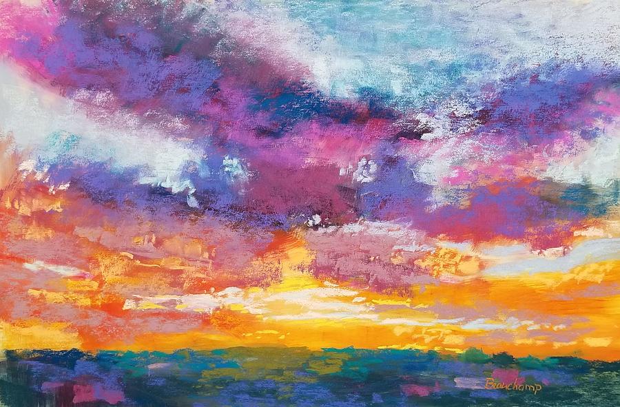 Sunrise over East Texas Pastel by Nancy Beauchamp