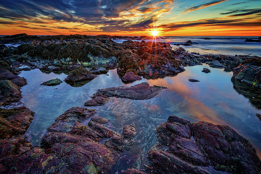 Landscape Photograph - Sunrise Over Fortunes Rocks by Rick Berk
