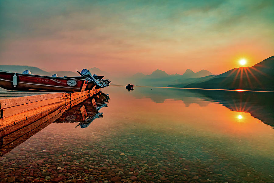 Sunrise Over Lake McDonald In Glacier National Park Photograph by Gregory Ballos