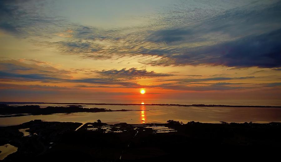 Sunrise over Little Assawoman Bay Photograph by Bill Swartwout