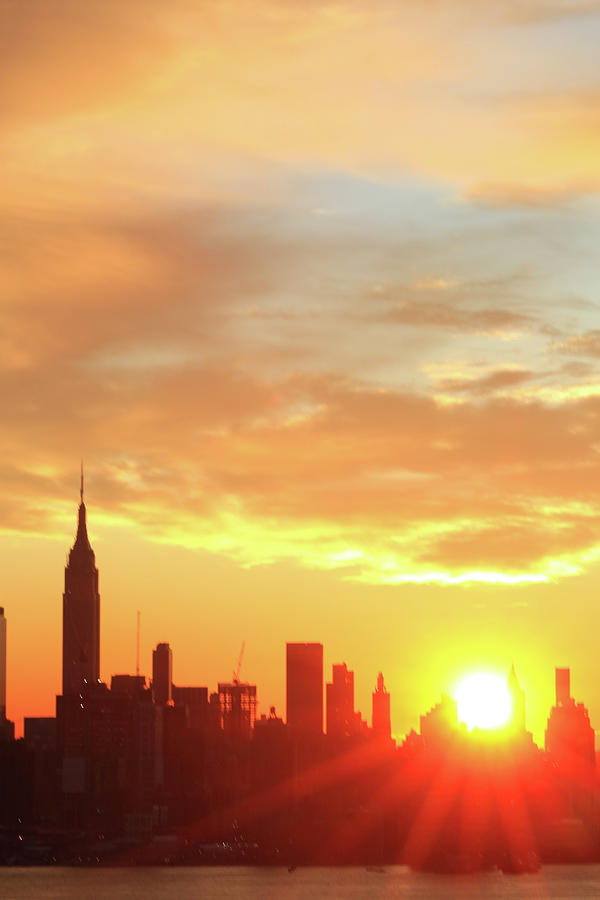 Sunrise over midtown Manhattan NYC Photograph by Habib Ayat