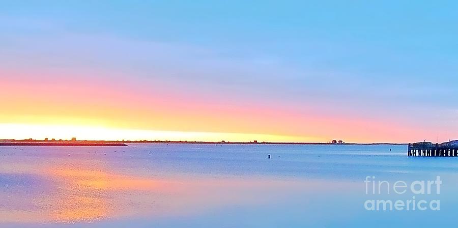 Sunrise Over Plymouth Harbor Photograph by Lori Lafargue