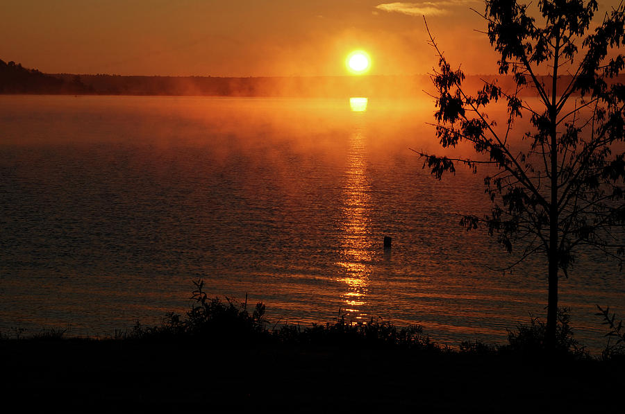 Sunrise Over Portage Lake Photograph by Janice Adomeit