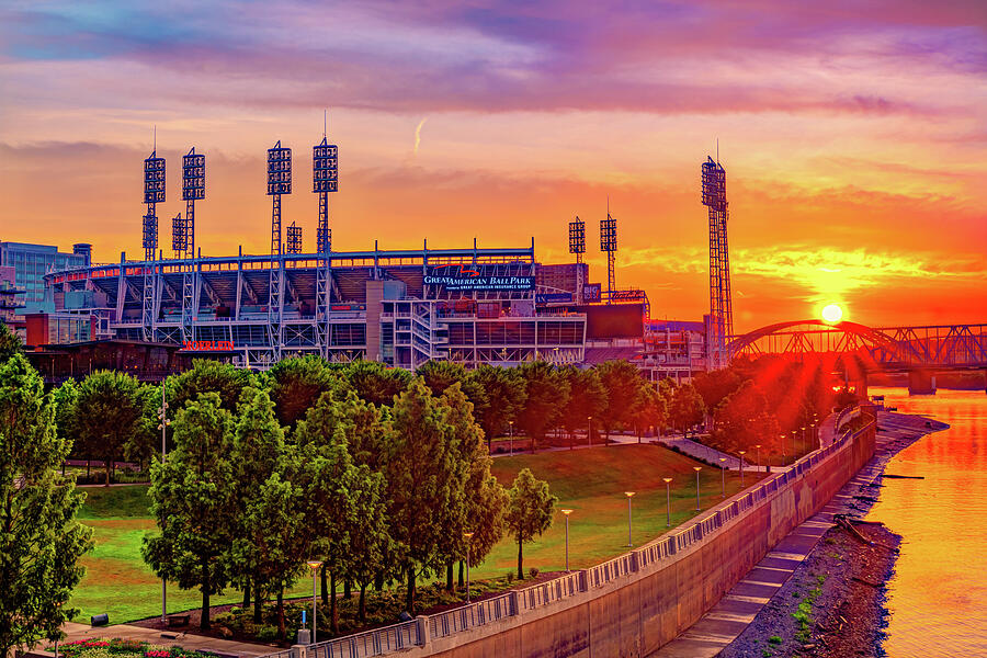 Sunrise Over Reds Stadium Cincinnati's Great American BallPark