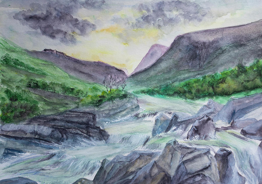 Sunrise Over River Coe Painting