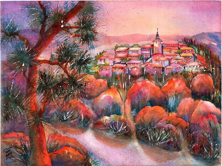Roussillon Sunrise Painting by Sabina Von Arx