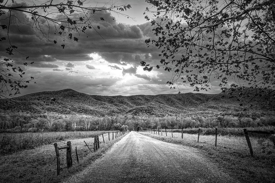 Sunrise over Sparks Lane Black and White Photograph by Debra and Dave Vanderlaan