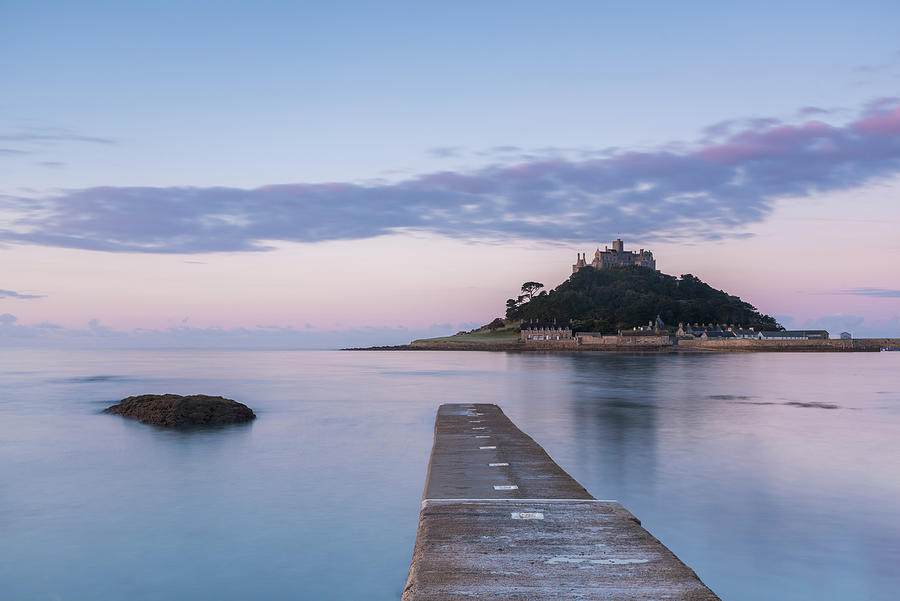 Sunrise Over St Michaels Mount, Cornwall, England, UK Photograph by Sarah Howard