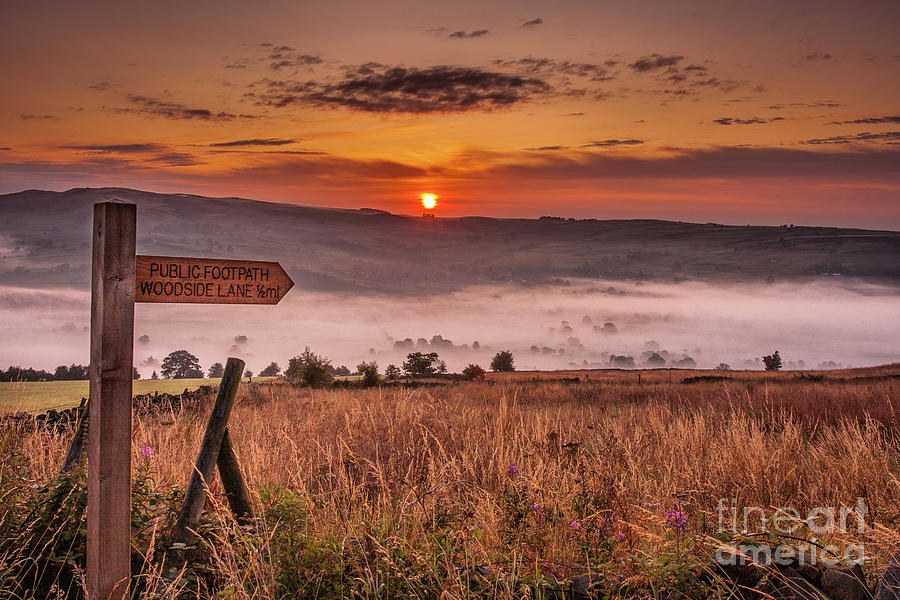 Sunrise Over The Aire Valley, Cononley Photograph by Tom Holmes Photography
