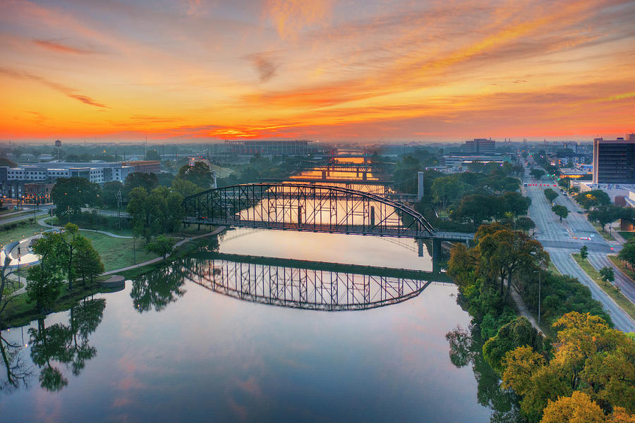 Sunrise over the Brazos River - Waco Tx 101 Photograph by Rob Greebon ...