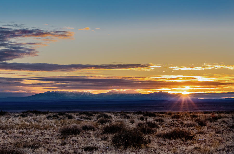 Sunrise over the La Sal mountains Photograph by Link Jackson