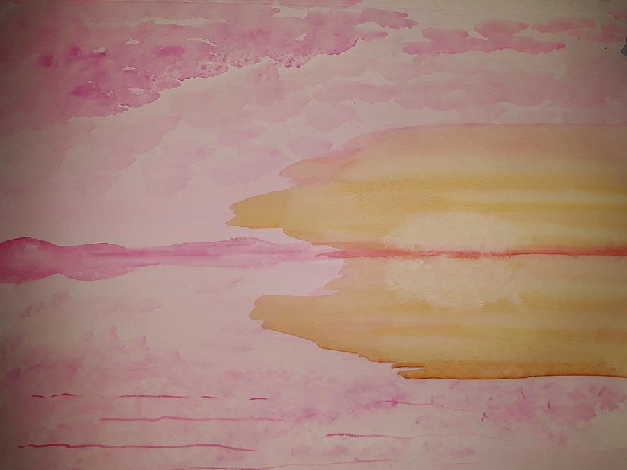Sunrise Over the Lake  Painting by Vale Anoai