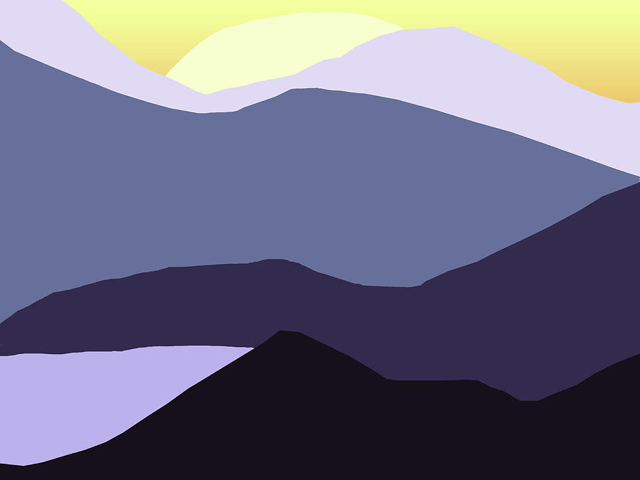 Sunrise Over the Mountains Digital Art by Sharon Williams Eng