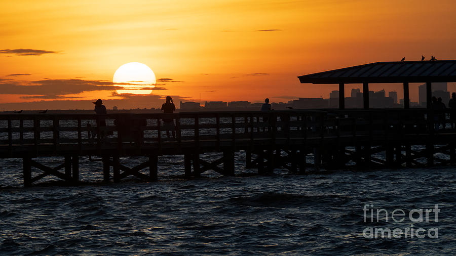 Sunrise over the Safety Harbor Pier Photograph by L Bosco