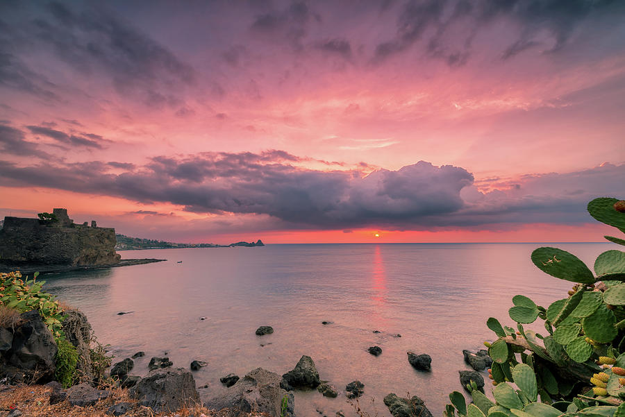 Sunrise over the Sicilian sea Photograph by Mirko Chessari