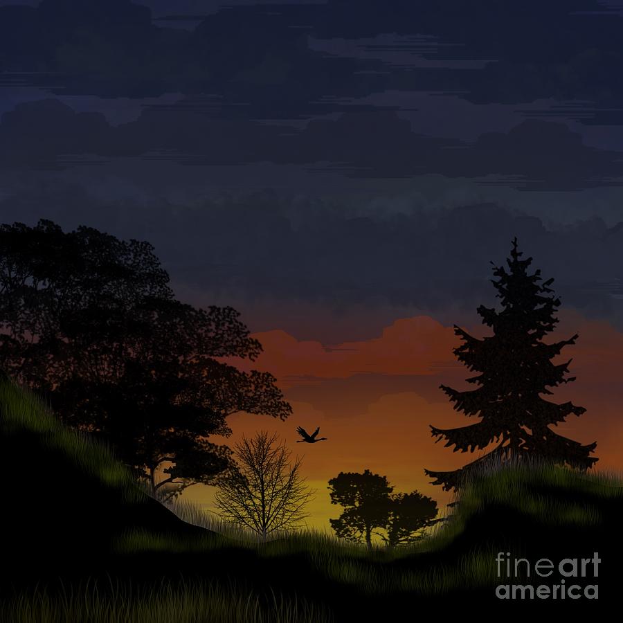 Sunrise over the Valley Digital Art by Steve Carpentier