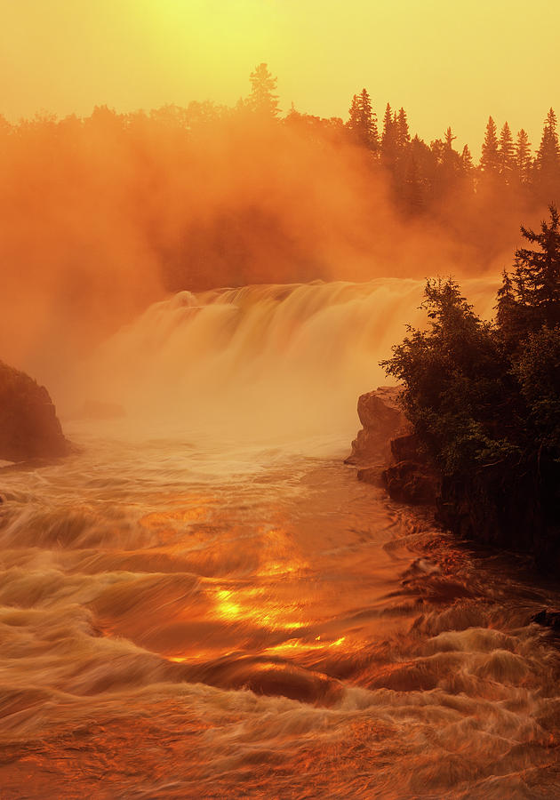 Sunrise Over Waterfalls Photograph by Dave Reede - Fine Art America